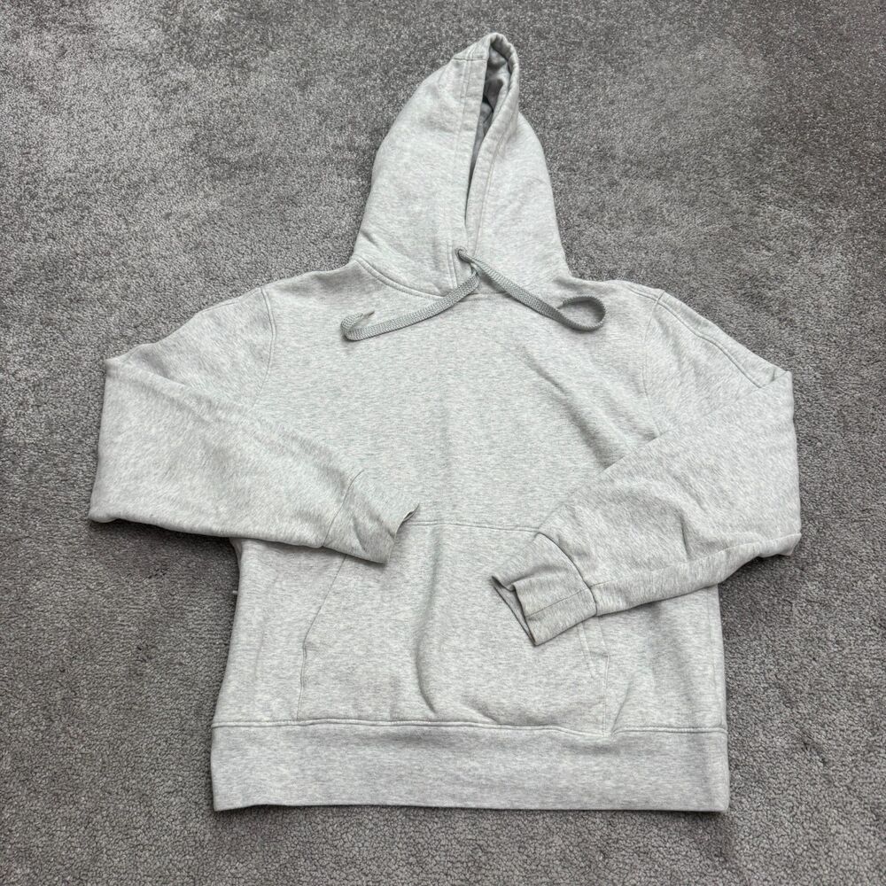 Unbranded Hoodie Pullover Sweatshirt Women Medium Gray Zip Pockets Fleece Active